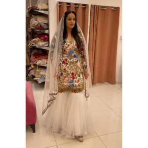 GORGEOUS DESIGNER GEORGETTE SHARARA PALAZZO SUIT