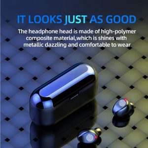 Alternative view of F9 Bluetooth Earphone V5.0 Tws Wireless Earphone - Black