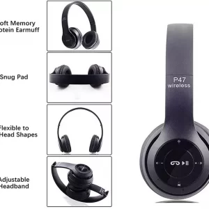 Alternative view of P47 - Wireless Bluetooth Headphone